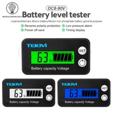 DC 12-72V LCD Electric Vehicle Lead-Acid Lithium Battery Indicator Voltmeter