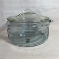 Vintage PYREX Flameware 1.5 Qt Sauce Pot & Locking Lid 6323-B No Handle