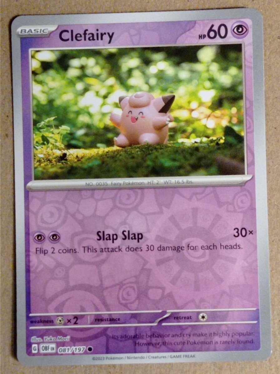 POKEMON Card - Clefairy 081/197 - Reverse Holo - Obsidian Flames - NM | eBay POKEMON Card - Clefairy 081/197 - Reverse Holo - Obsidian Flames - NM | eBay