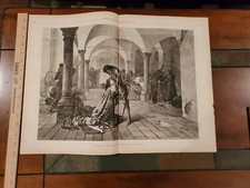 Harper's Weekly 1875 Sketch Print CONVENT AT ASSISI SACKED BY PERUGIANS IN 1442