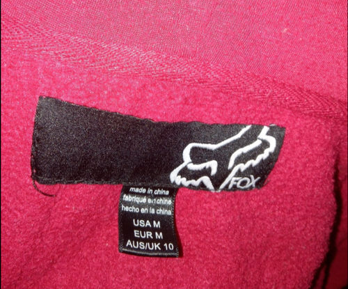 Fox Racing Fox Head Logo Women's Full Zip Up Hooded Sweatshirt Size Medium - Picture 7 of 10