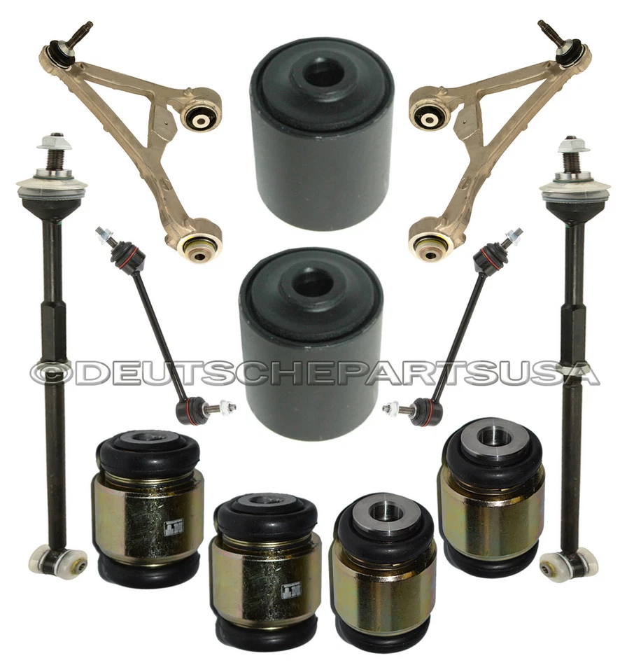 JAGUAR XF TRASERO BRAZO DE CONTROL SUPERIOR + INFERIOR RÓTULA PUNTERA ENLACE TIE ROD SET 12 Foto 4 de 4