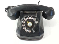 Antique Bakelite Automatic Electric Metal Holder  Black As-is for restoration