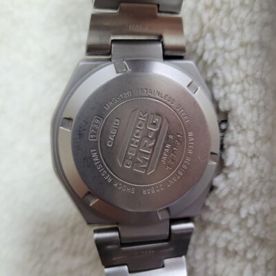 CASIO G-SHOCK MR-G MRG-120 MR.G 120-T Black Dial SS Quartz CASIO G-SHOCK MR-G MRG-120 MR.G 120-T Black Dial SS Quartz