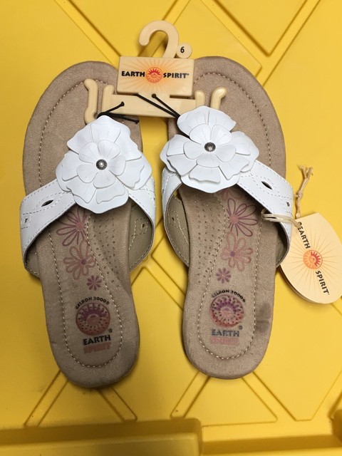 earth spirit Womens sandals Size 6 White Gelron 2000 | eBay