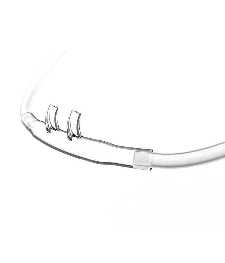 FLEXICARE Curved Nasal Cannula Adult Oxygen Set with 2.1m Tubing (Soft Tip Prongs)