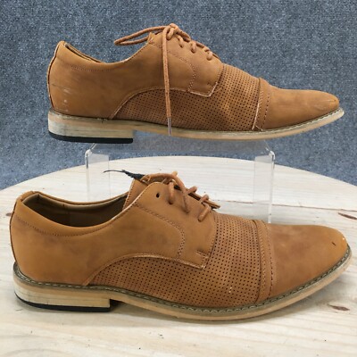 Xray Shoes Mens 9 Casual Lace Up Oxford Brown Faux Leather  display picture 2