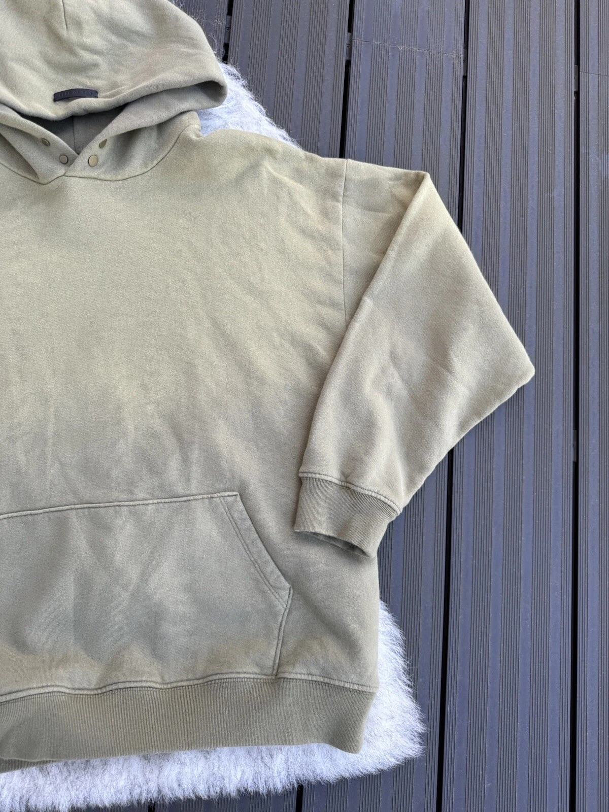 Felpa con cappuccio Fear of God FG7C 'Vintage Army' Verde Taglia Medium M Cappuccio Prezzo consigliato £600