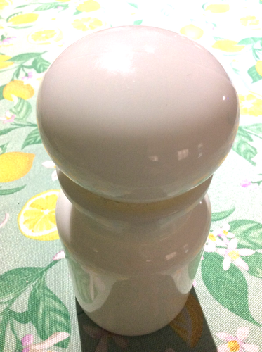 Apothecary Jar Bubble Top Lid White Milk Glass Made in Belgium 7” Tall Antique - Picture 3 of 7