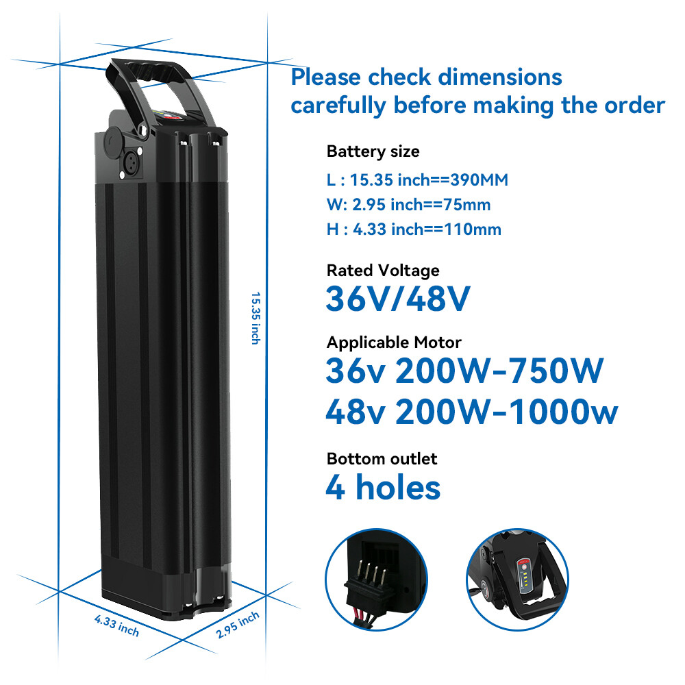 Batteria litio 36V 48V 13Ah per e-bike