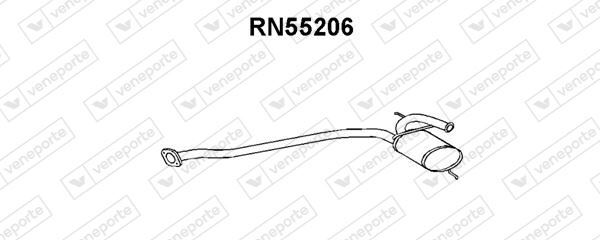 Silencieux avant pour Renault 19 II et Cabriolet moteur 1.7 et 1.8