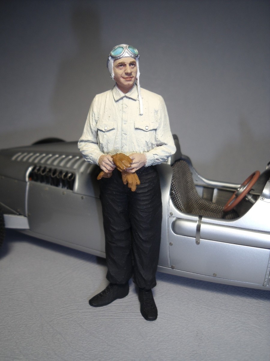 Figurine 1/18 Bernd Rosemeyer – Résine Non Peinte, Pour Norev CMC Minichamps, Auto Union 1933