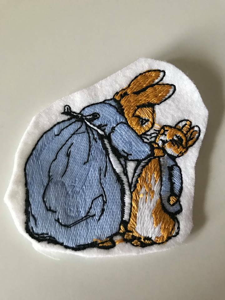Beatrix Potter Mrs Rabbit/Peter rabbit sew on motif Knitting/Sewing ...