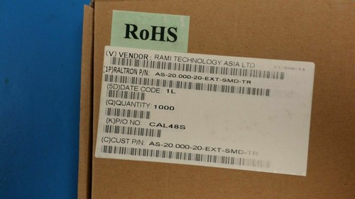 (100) AS-20.000-20-EXT-SMD Crystal 20MHz 20pF 30.0ppm 40Ohm 2-Pin HC-49 SMD ROHS - 第 2/5 張圖片