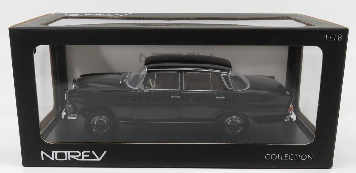 NOREV 1966 MERCEDES BENZ 200 Authentic Mercedes Black 1:18 NOREV 1966 MERCEDES BENZ 200 Authentic Mercedes Black 1:18