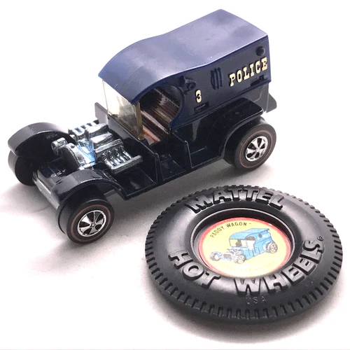 Hot Wheels Redline Paddy Wagon 1969/70 Dark Blue Enamel Made In U.S.A. W/Button