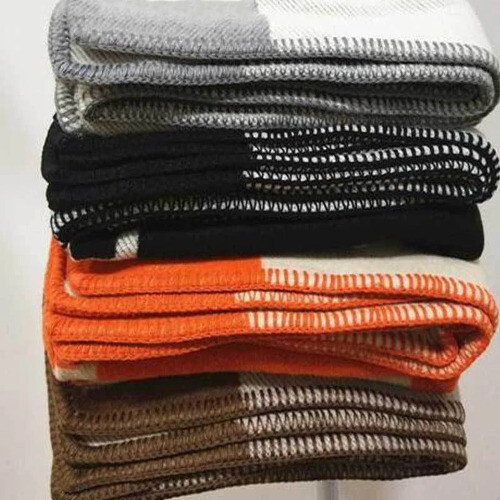 H Blanket Cashmere Blanket for Beds SofaKnitted Wool Blanket