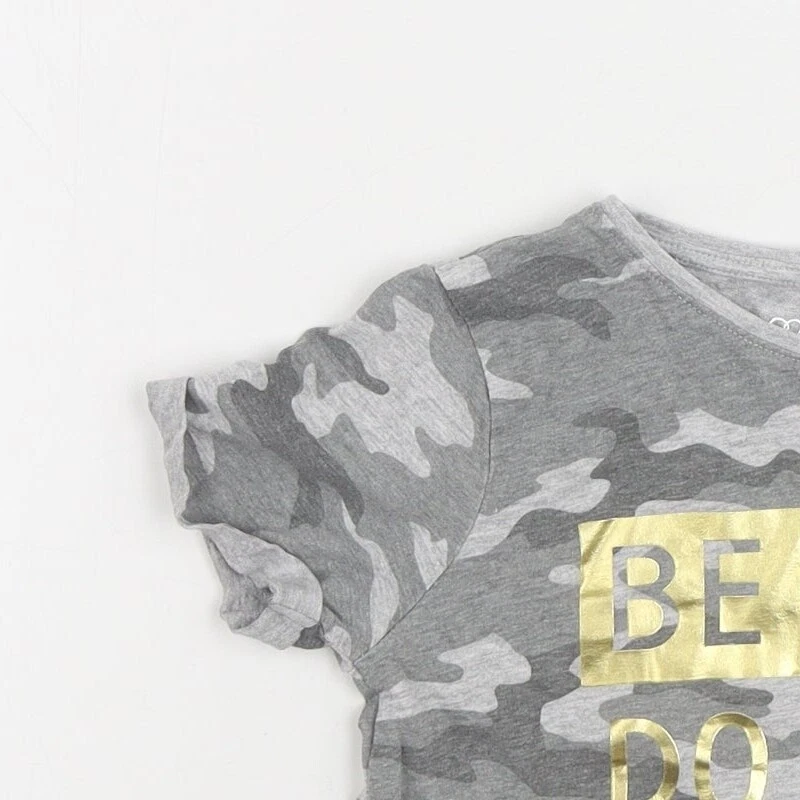 Primark Boys Grey Camouflage Cotton blend T-Shirt Size 8-9 Years Pull - Image 3 of 4