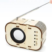 DIY FM Radio Model Wooden Creative Science Experiment for Boy Girls Children