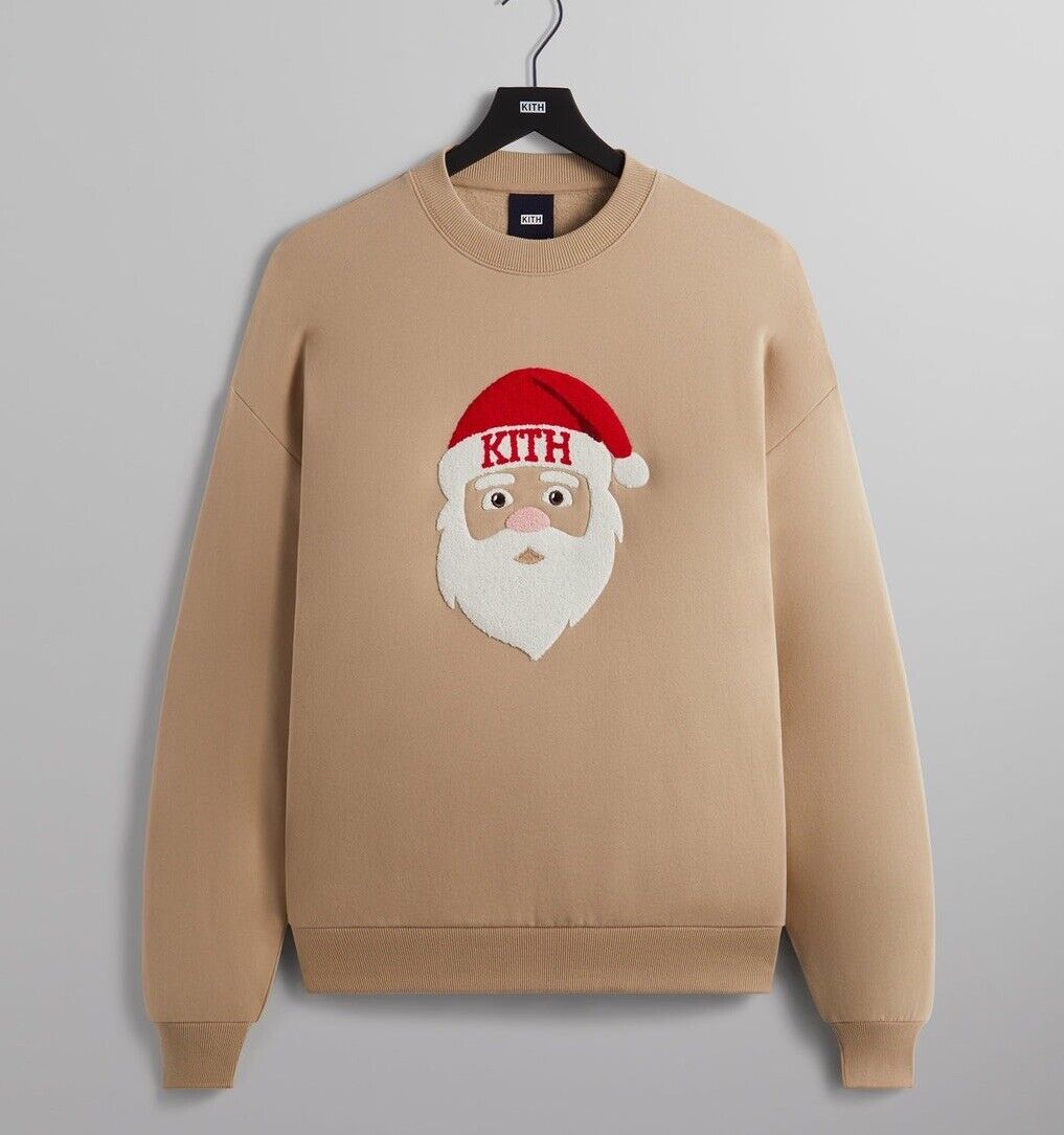 KITH Kithmas 2023 Santa Nelson Crewneck Sweatshirt in Canvas KITH Kithmas 2023 Santa Nelson Crewneck Sweatshirt in Canvas