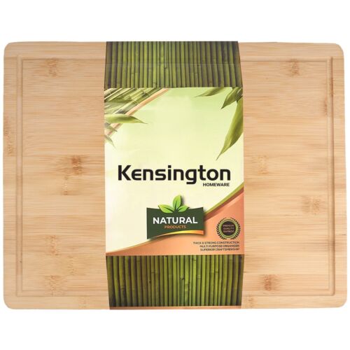 Organic Bamboo Chopping Board Extra Large Kitchen Food Cutting & Serving Boards - Afbeelding 1 van 8