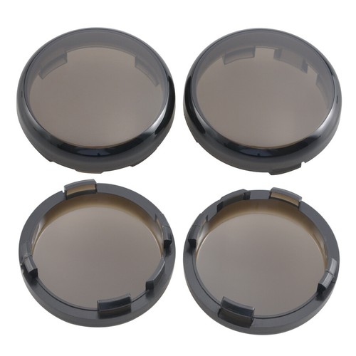 Cubierta de lente de humo de luz de señal de giro 4 piezas para Harley Sportster Softail Dyna 96-21 - Imagen 8 de 13