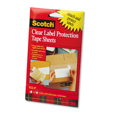 Scotch 4 X 6 Clear Label Protection Tape Sheets, 25 Sheet, 2 Pads 822P 