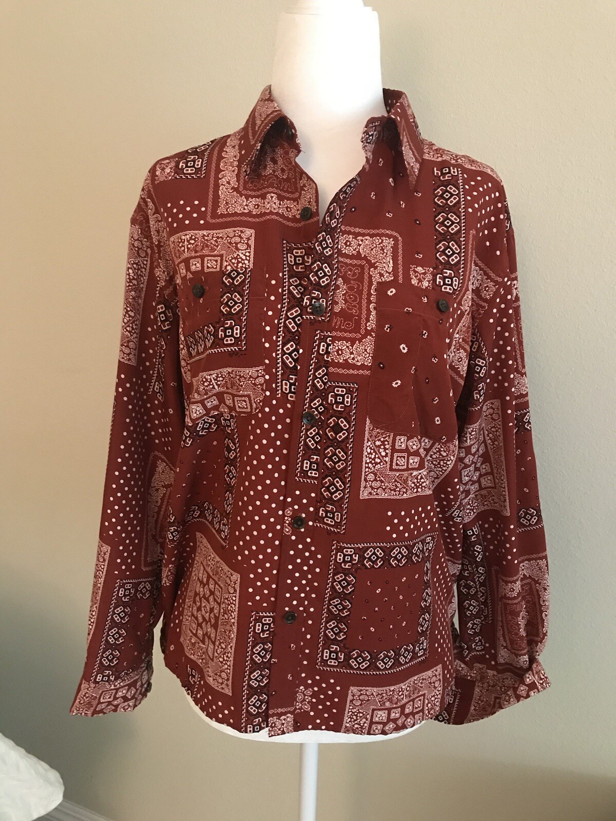 BEAMS BOY pattern print button down Long sleeve s… - image 14