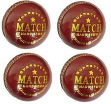Hightop Leather Cricket Ball Red Pack of 4 Balls US