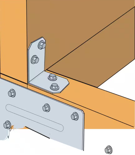 Simpson Strong-Tie 2 Zoll x 1-1/2 Zoll x 1-3/8 Zoll ZMAX Winkel verzinkt - Bild 4 von 9