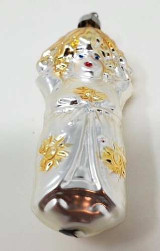 Inge-Glas Sammlung lockiger goldhaariger Engel Ornament West Germany 1984 Glas - Bild 2 von 9