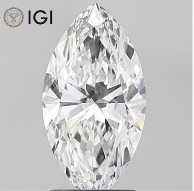1.03 Ct Marquise Cut IGI Certified Lab Grown CVD Diamond F Color VVS2 Clarity