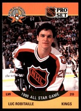 Luc Robitaille 1990-91 Pro Set #341 Kings NHL READ FREE SHIPPING AutographDen