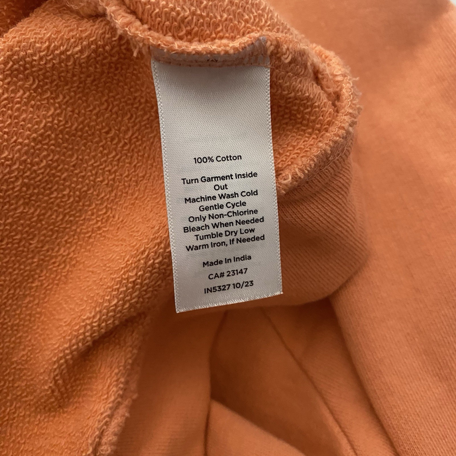 Talbots Ruffle Neck Light Orange Button Neck Long… - image 9