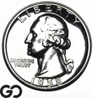 1958 Washington Quarter Proof, Blast White Superb Gem PR++