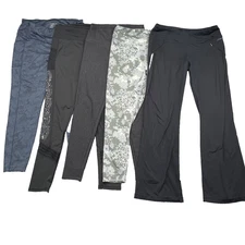 Leggings Lot 5 Womens Large Mix Brands Yoga Y2k Gym Training Sports Running Bulk