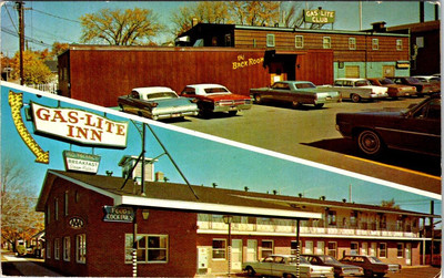 #ad #ad Wausau WI Wisconsin GAS LITE INN amp; CLUB Motel Back Room Bar ROADSIDE Postcard $9.71