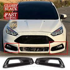 For Ford Focus ST 15-18 Gloss Black Front Fog Light Cover Bezel Left Right Pair