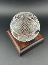 Waterford Crystal Globe Paperweight on Wood Base — listing 5