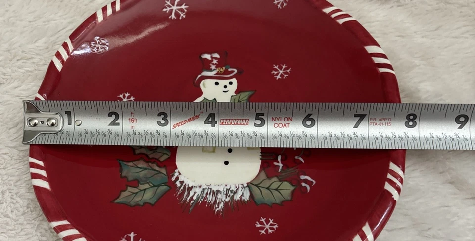 Juego de 2 platos de postre/ensalada nevados vintage Tracy Porter Jolly Ol' Foto 4 de 4