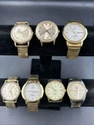 Timex Lot Of 7 Mens Vintage Wrist Watches Mechanical Quartz Analog Indiglo +