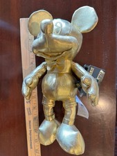 Mickey Mouse Golden 10” Plush Disney Store Exclusive 90 Years of Magic NWT