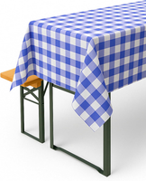 Landhaus Tischdecke 140 X 140 Cm Blau-Weiß Kariert Aus 100% Baumwolle Im 20 Mm K