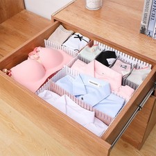 4 PIEZAS Cajón Ajustable Organizador Divisor Caja de Almacenamiento de Plástico Separador Hogar