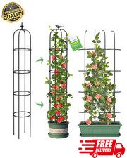 6.2FT Metal Garden Trellis Climbing Plant Support Rustproof Indoor Outdoor Vine