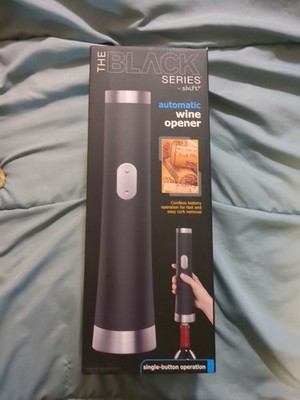 Automatic Wine Bottle Opener The Black Series Single Button Operation  