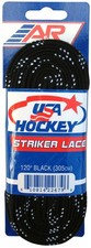 A&R Sports USA Hockey Striker Laces, Non-Waxed 120" - Black