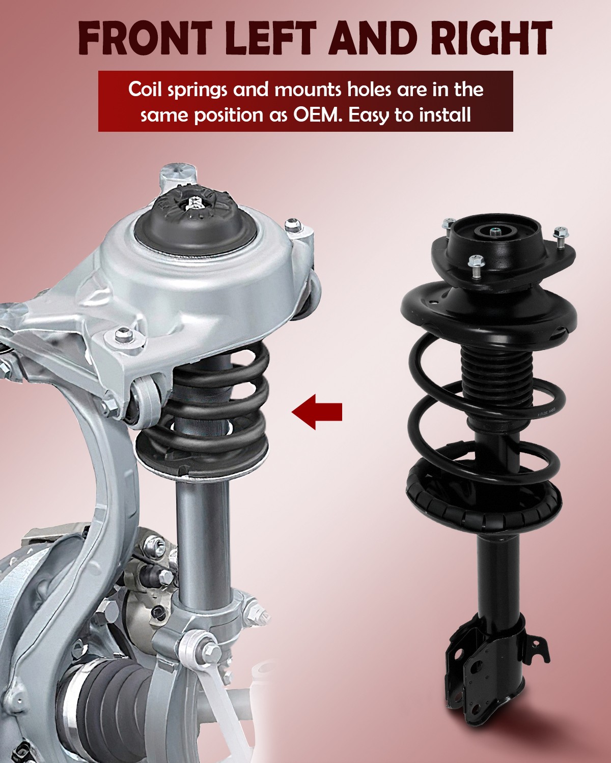 Pair Front Complete Strut & Coil Spring Assembly For Subaru Outback 2000-2004