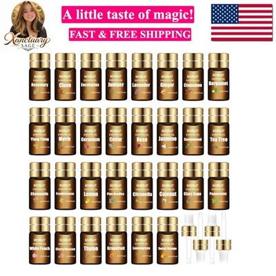 30 Pack Essential Oil for diffusers - Fragrance Oil Set - Aromatherapy, Humid...