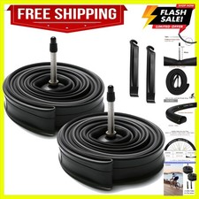 700x32c/700x35c Bike Tube FV48mm Presta Valve 2 Pack Road Bicycle Inner Tubes...